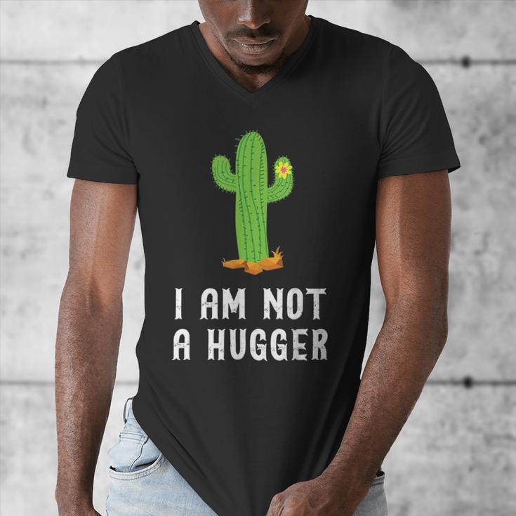 I'm Not A Hugger Cactus Not a Hugger Introvert Cute Men's V-Neck T-Shirt