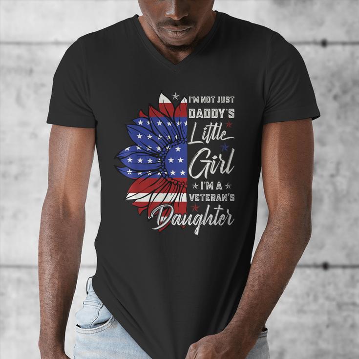 I'm Not Just a Daddy's Little Girl I'm a Veteran's Daughter Small Men's V-Neck T-Shirt