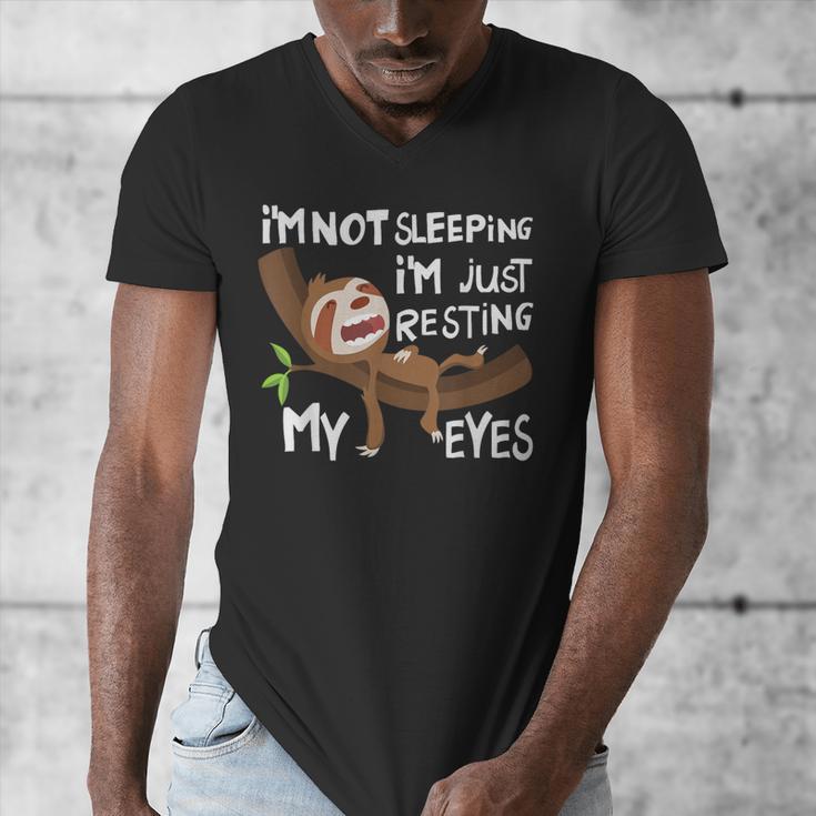 I'm Not Sleeping I'm Just Resting My Eyes Father's Day Dad Men's V-Neck T-Shirt
