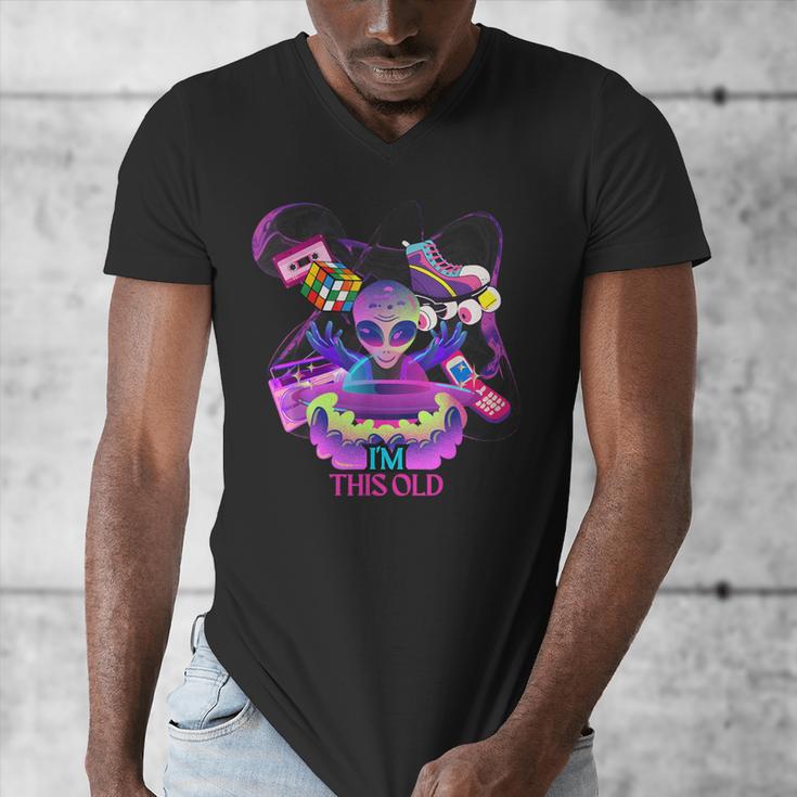 I’m This Old Retro 80s Nostalgia Alien Men's V-Neck T-Shirt I’m This Old Retro 80s Nostalgia Alien Men's V-Neck T-Shirt
