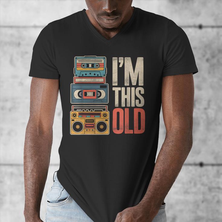 I'm This Old Vintage Cassette Tape Nostalgia Men's V-Neck T-Shirt