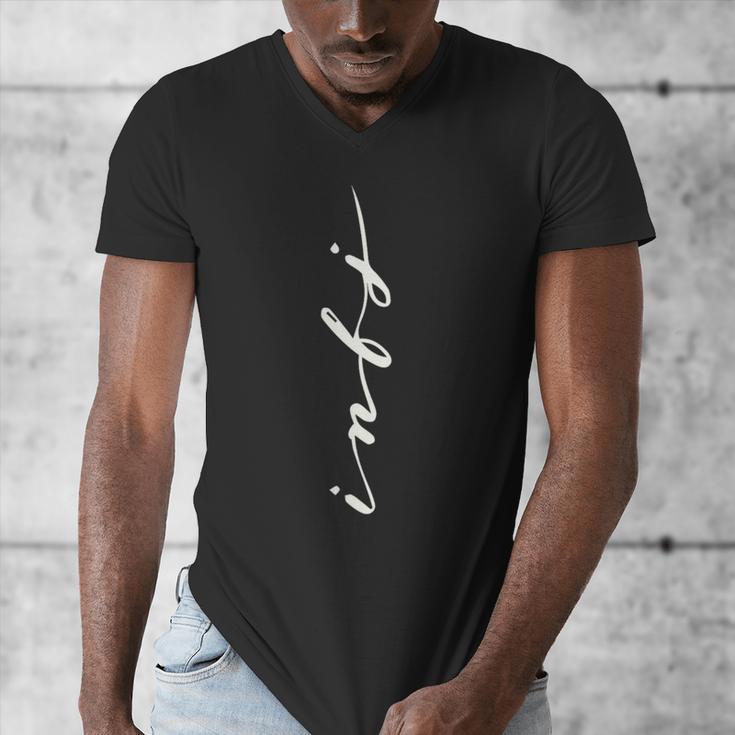 INFJ Introvert Personality Psychology Vertical Writing Men's V-Neck T-Shirt INFJ Introvert Personality Psychology Vertical Writing Men's V-Neck T-Shirt