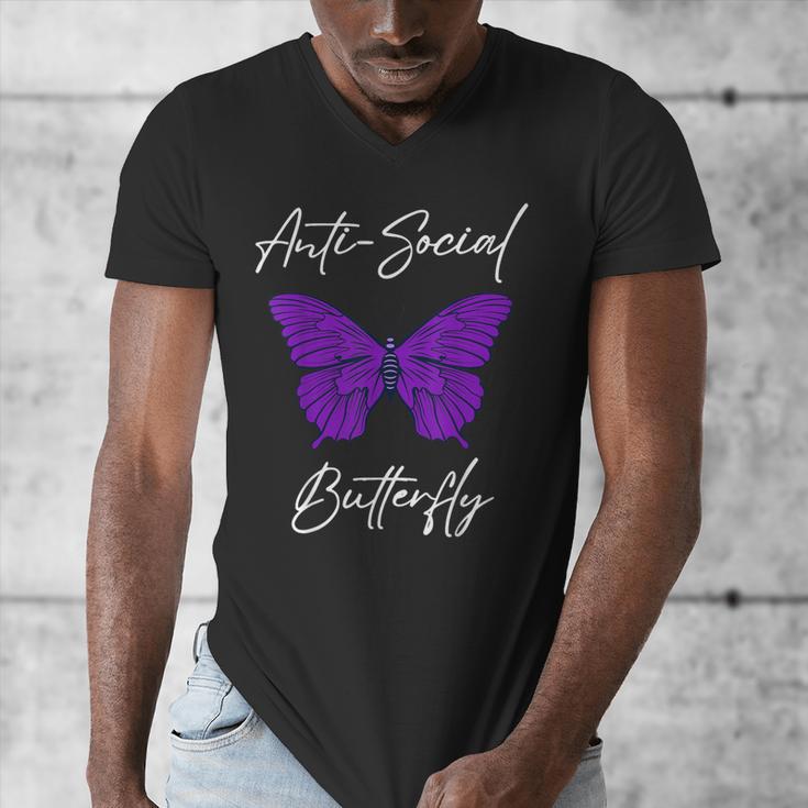 Introvert Antisocial Butterfly For Women Men Men's V-Neck T-Shirt Introvert Antisocial Butterfly For Women Men Men's V-Neck T-Shirt