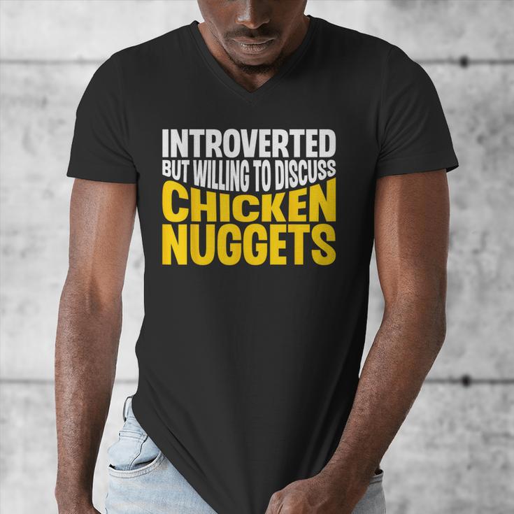 Introvert Antisocial Chicken Nugget Lover Foodie Men's V-Neck T-Shirt