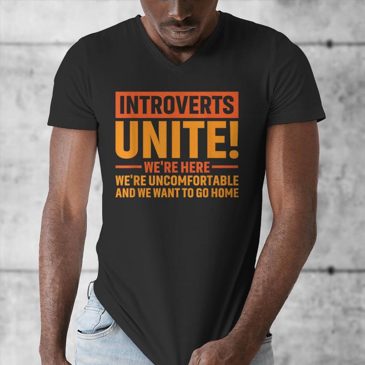 Introvert Antisocial Sarcasm Introverts Unite Anti Social Men's V-Neck T-Shirt