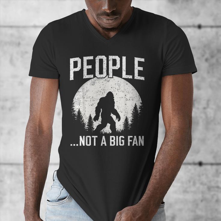Introvert Bigfoot People Not A Big Fan Dad Joke Men's V-Neck T-Shirt