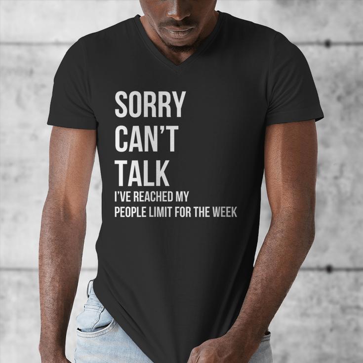 Introvert Can't Talk Reached People Limit For The Week Men's V-Neck T-Shirt