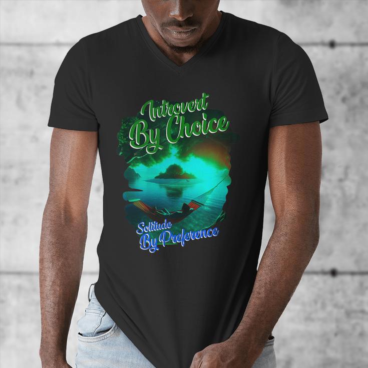 Introvert Choice Solitude By Preference Men's V-Neck T-Shirt