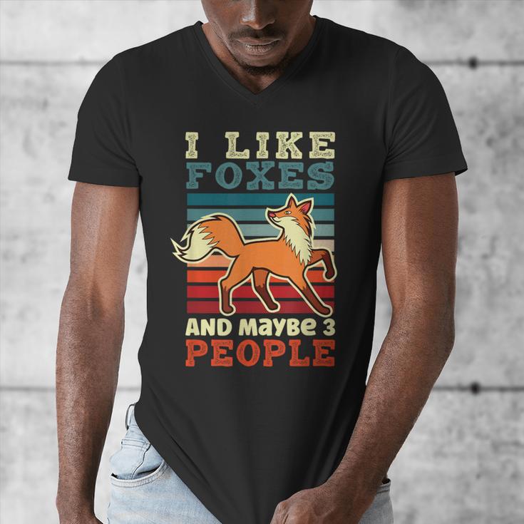 Introvert Fox Animal Lover Saying Loner Antisocial Men's V-Neck T-Shirt Introvert Fox Animal Lover Saying Loner Antisocial Men's V-Neck T-Shirt