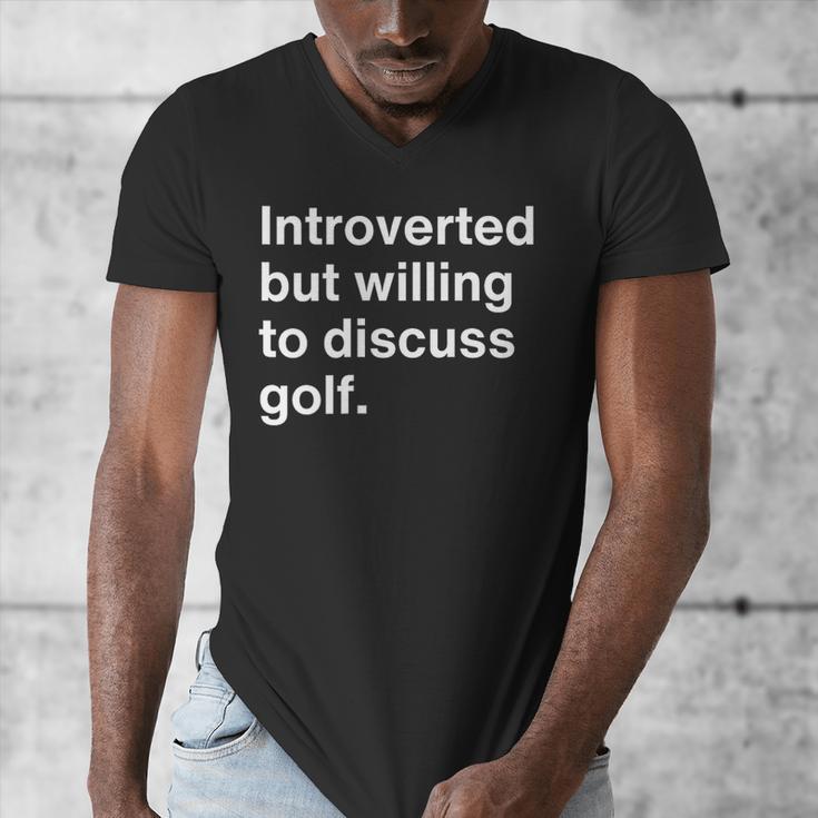 Introvert Golf Introverted Golfer Men's V-Neck T-Shirt Introvert Golf Introverted Golfer Men's V-Neck T-Shirt