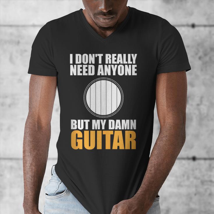 Introvert Guitarist Only Need Guitar Enjoy Acoustic Music Men's V-Neck T-Shirt Introvert Guitarist Only Need Guitar Enjoy Acoustic Music Men's V-Neck T-Shirt