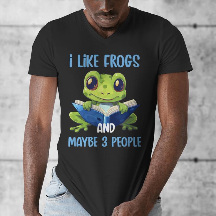 Introvert Herpetologists Amphibian Frog Lover Men's V-Neck T-Shirt Introvert Herpetologists Amphibian Frog Lover Men's V-Neck T-Shirt