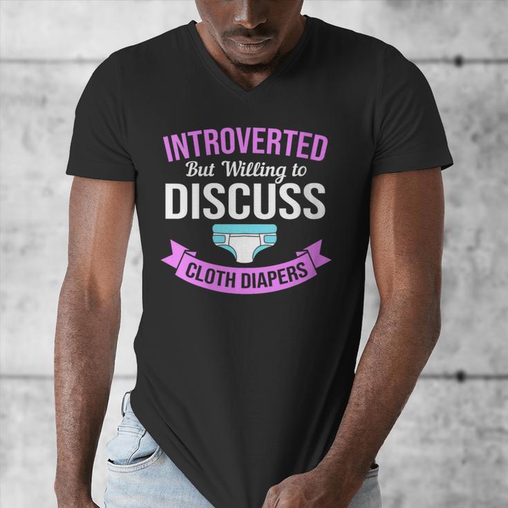 Introvert Hippie Mom Cloth Diapers Crunchy Mama Men's V-Neck T-Shirt Introvert Hippie Mom Cloth Diapers Crunchy Mama Men's V-Neck T-Shirt