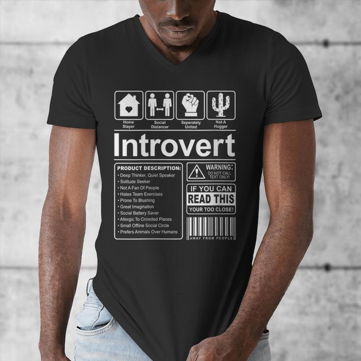 Introvert Label Antisocial Loner Socially Awkward Men's V-Neck T-Shirt Introvert Label Antisocial Loner Socially Awkward Men's V-Neck T-Shirt