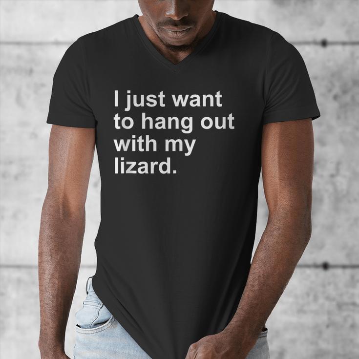 Introvert Lizard Owner Men's V-Neck T-Shirt Introvert Lizard Owner Men's V-Neck T-Shirt