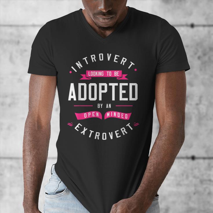 Introvert Looking To Be Adopted Introvert Humor Men's V-Neck T-Shirt Introvert Looking To Be Adopted Introvert Humor Men's V-Neck T-Shirt
