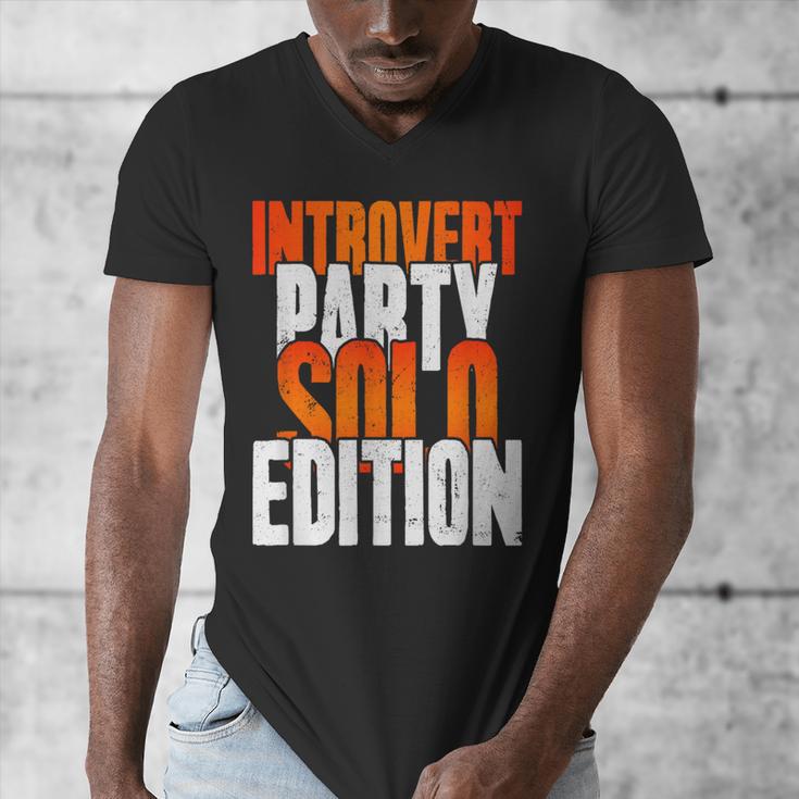 Introvert Party Solo Edition Sarcastic People Hater Men's V-Neck T-Shirt