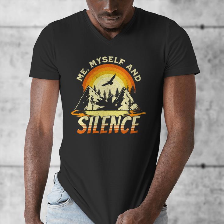Introvert Relaxation Me Myself And Silence Mountain Vacation Men's V-Neck T-Shirt Introvert Relaxation Me Myself And Silence Mountain Vacation Men's V-Neck T-Shirt