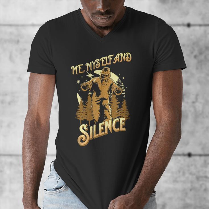 Introvert Relaxation Me Myself And Silence Vacation Bigfoot Men's V-Neck T-Shirt Introvert Relaxation Me Myself And Silence Vacation Bigfoot Men's V-Neck T-Shirt