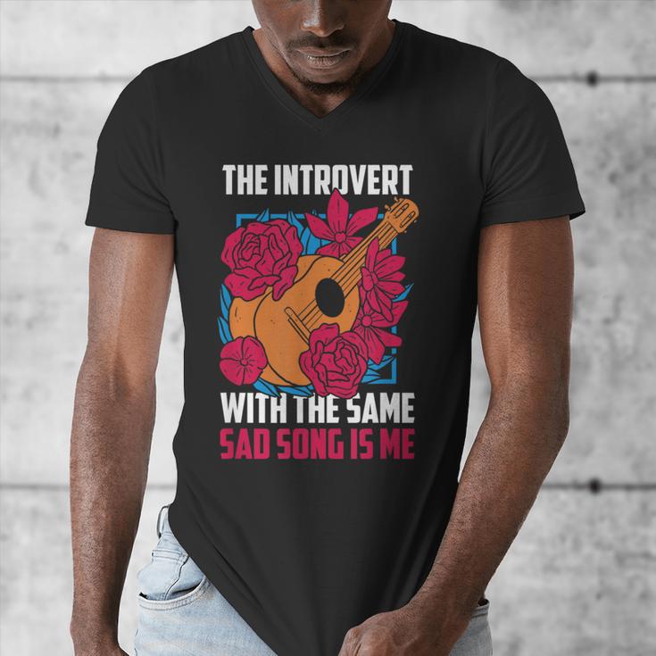 Introvert Singers Singing Sad Song Classical Music Lovers Men's V-Neck T-Shirt