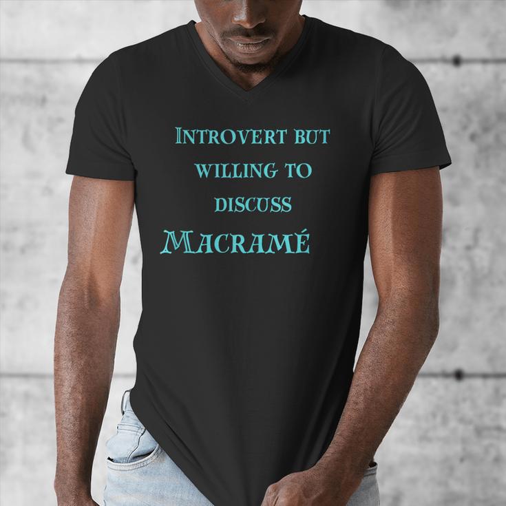 Introvert But Willing To Discuss Macramé Men's V-Neck T-Shirt