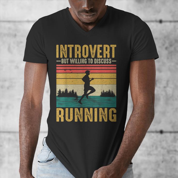 Introvert But Willing To Discuss Running Men's V-Neck T-Shirt Introvert But Willing To Discuss Running Men's V-Neck T-Shirt