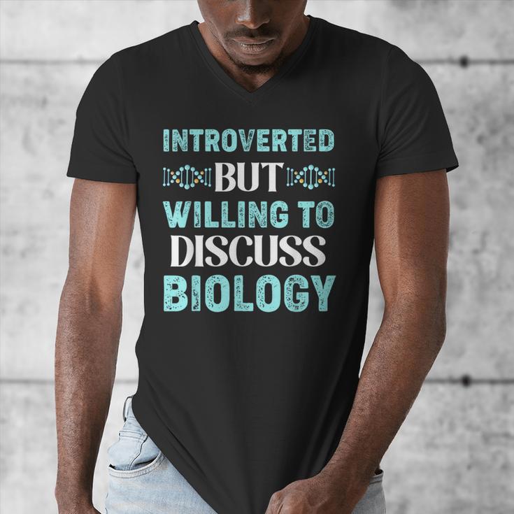 Introverted Biology Science Biologist Introverts Men's V-Neck T-Shirt Introverted Biology Science Biologist Introverts Men's V-Neck T-Shirt