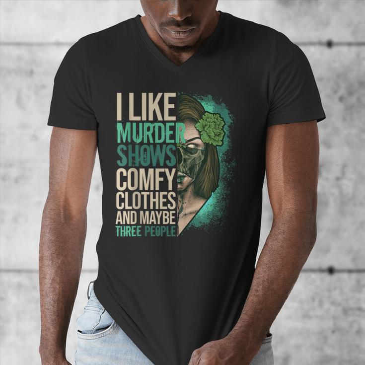 Introverted Murder Shows True Crime Lovers Introvert Men's V-Neck T-Shirt Introverted Murder Shows True Crime Lovers Introvert Men's V-Neck T-Shirt