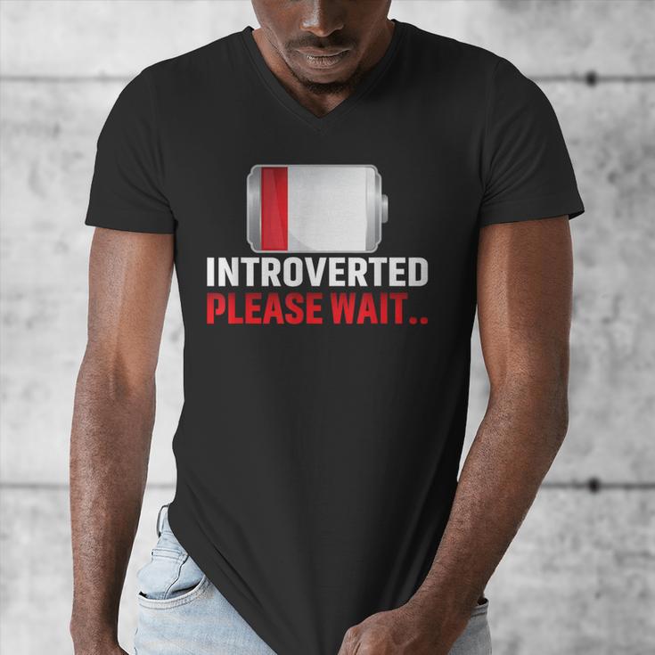 Introverted Please Wait Introvert Saying Sarcasm Men's V-Neck T-Shirt