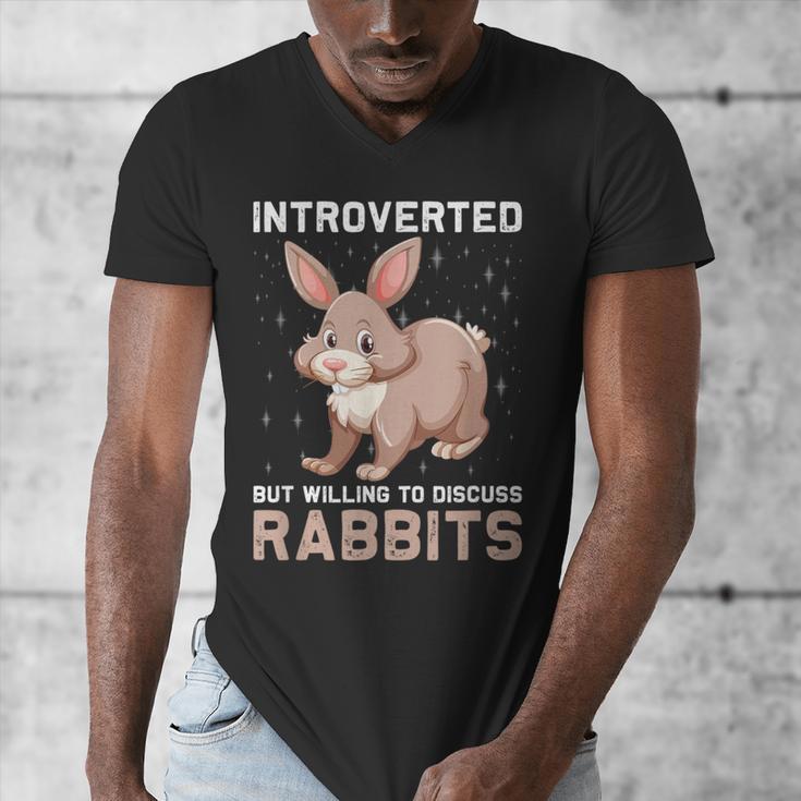 Introverted Rabbits Bunny Lover Rabbit Introvert Men's V-Neck T-Shirt