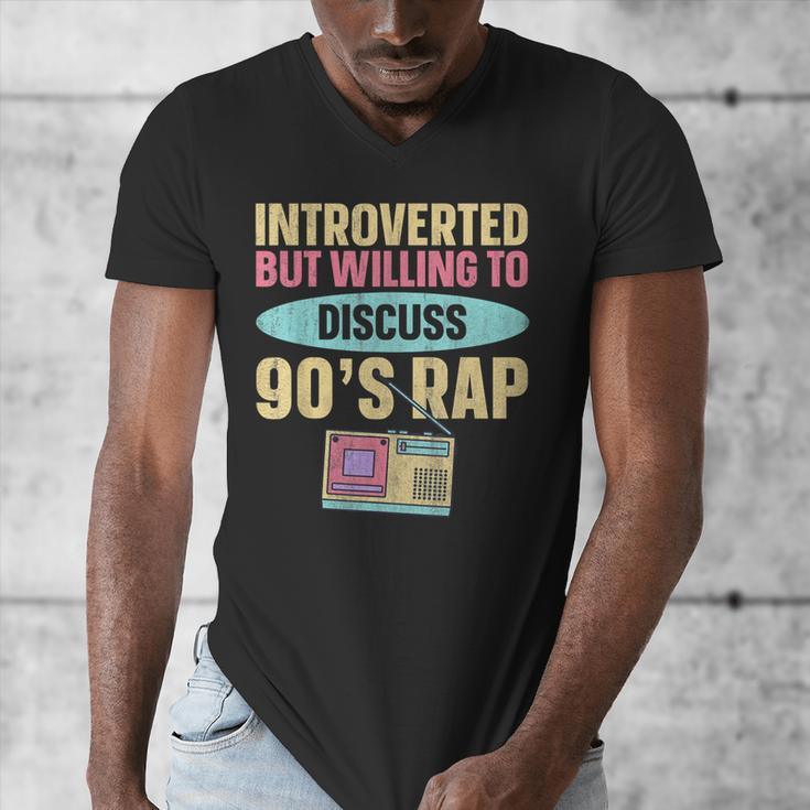 Introverted But Willing To Discuss 90's Rap Men's V-Neck T-Shirt Introverted But Willing To Discuss 90's Rap Men's V-Neck T-Shirt