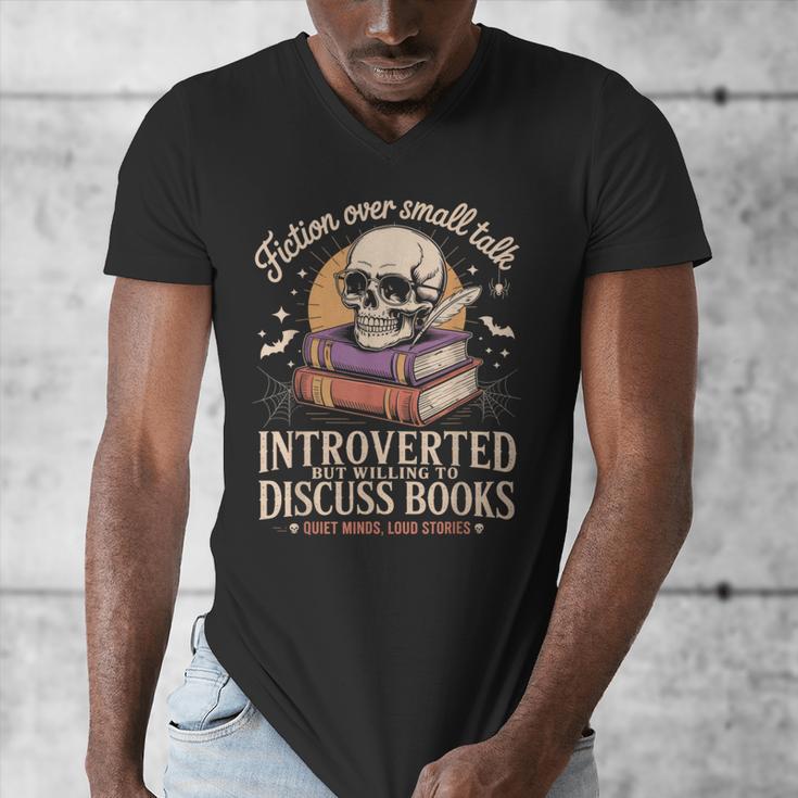 Introverted But Willing To Discuss Books Cozy Aesthetic Men's V-Neck T-Shirt