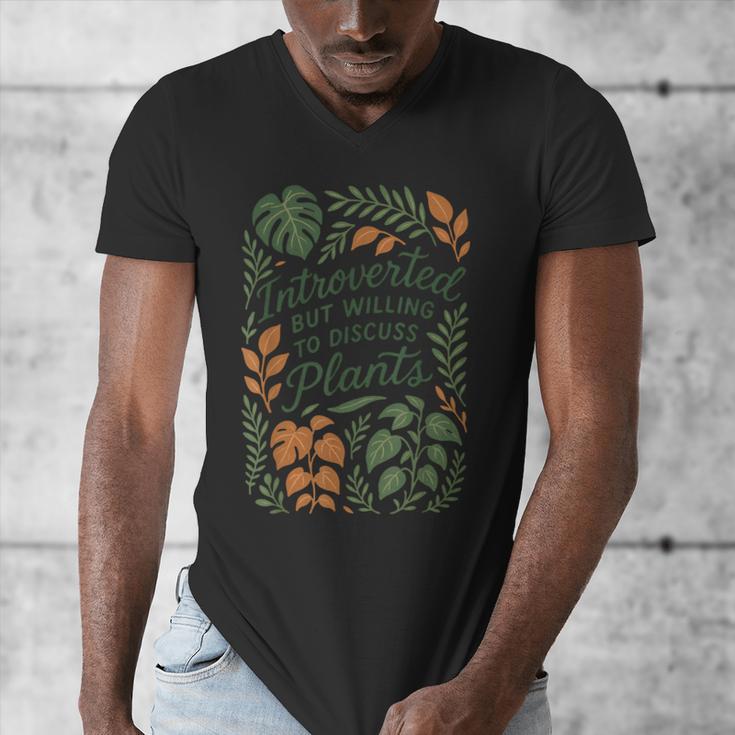 Introverted But Willing To Discuss Plants Botanical Men's V-Neck T-Shirt Introverted But Willing To Discuss Plants Botanical Men's V-Neck T-Shirt