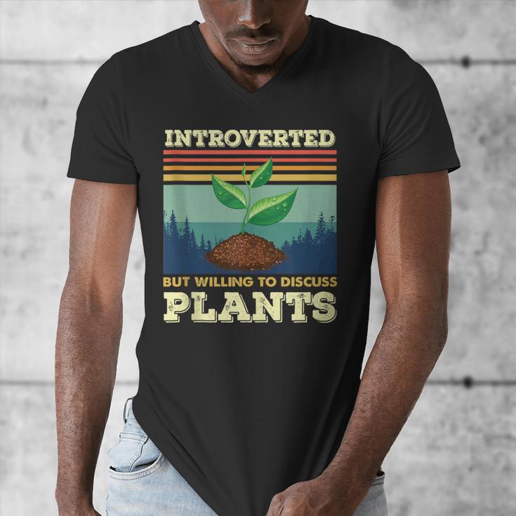 Introverted But Willing To Discuss Plants Men's V-Neck T-Shirt