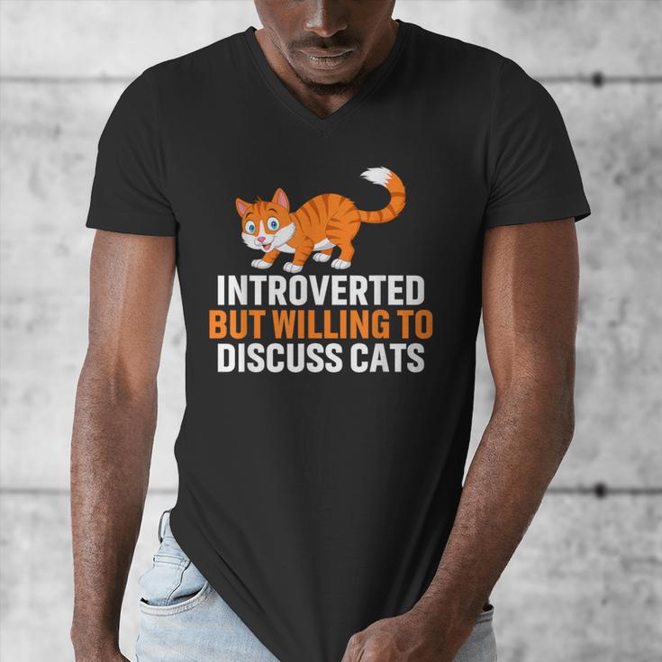 Introverts Cat Lover Introvert Antisocial Cats Anti Social Men's V-Neck T-Shirt