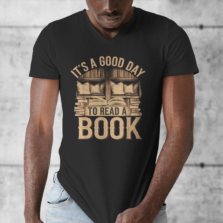 It’s a Good Day To Read a Book Lovers Library Reading Men's V-Neck T-Shirt
