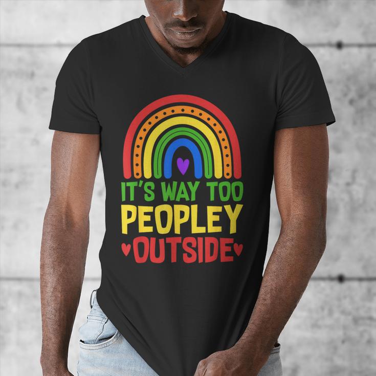 It's Way Too Peopley Outside Anti Social Introvert Men's V-Neck T-Shirt It's Way Too Peopley Outside Anti Social Introvert Men's V-Neck T-Shirt