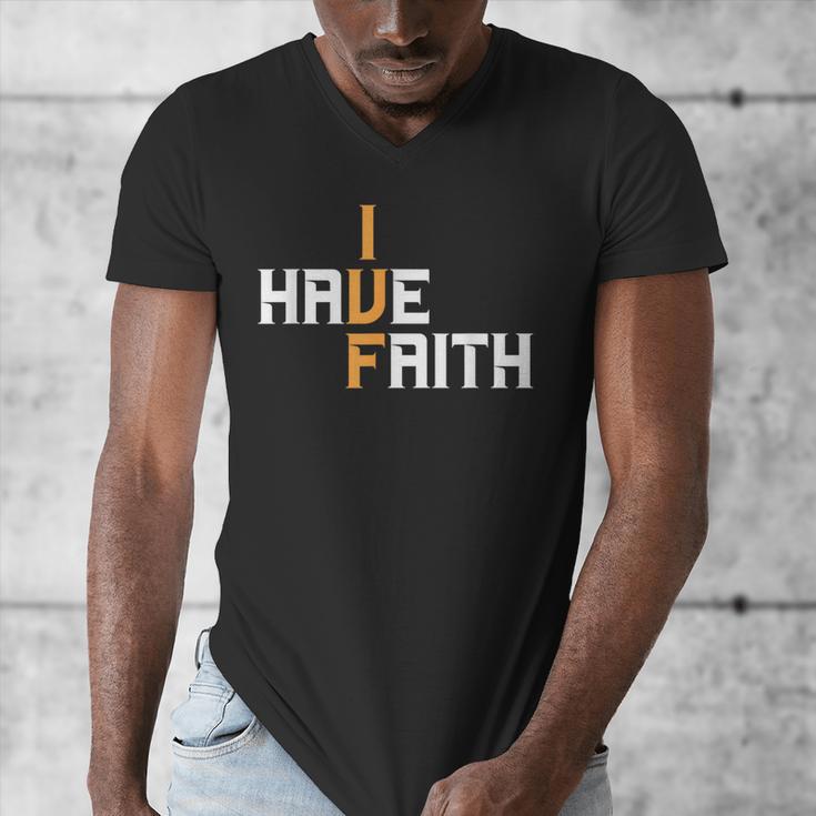 IVF I Have Faith IVF Mom IVF Dad Transfer Day Men's V-Neck T-Shirt