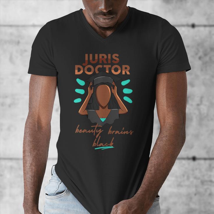 Juris Doctor Beauty Brains Juris Doctorate Graduation Men's V-Neck T-Shirt