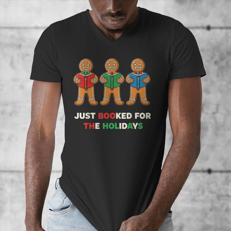 Just Booked For The Holidays Gingerbread Men's V-Neck T-Shirt Just Booked For The Holidays Gingerbread Men's V-Neck T-Shirt
