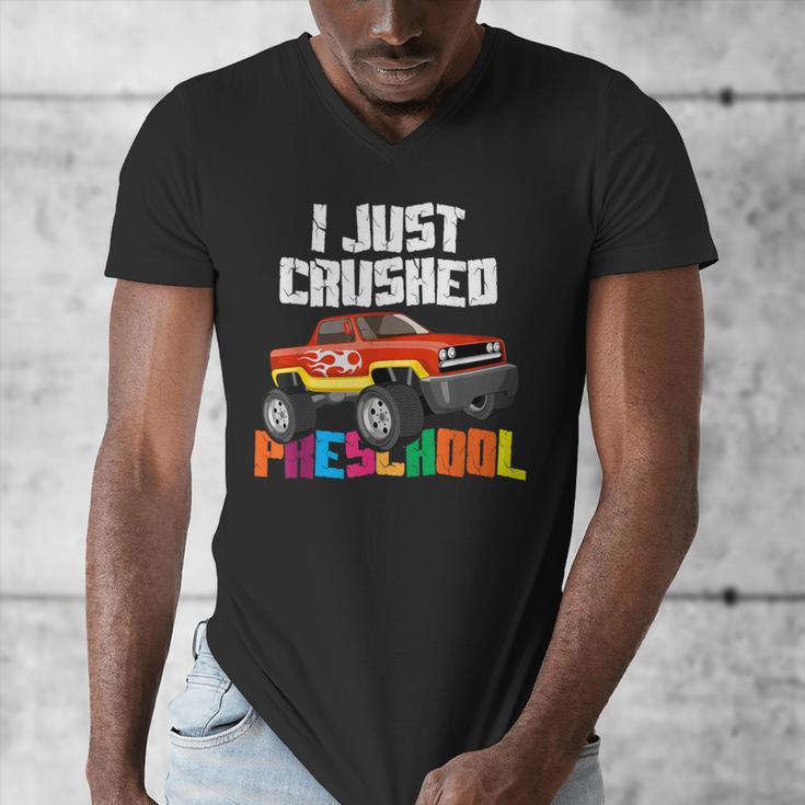 I Just Crushed Preschool Monster Truck Graduation Men's V-Neck T-Shirt