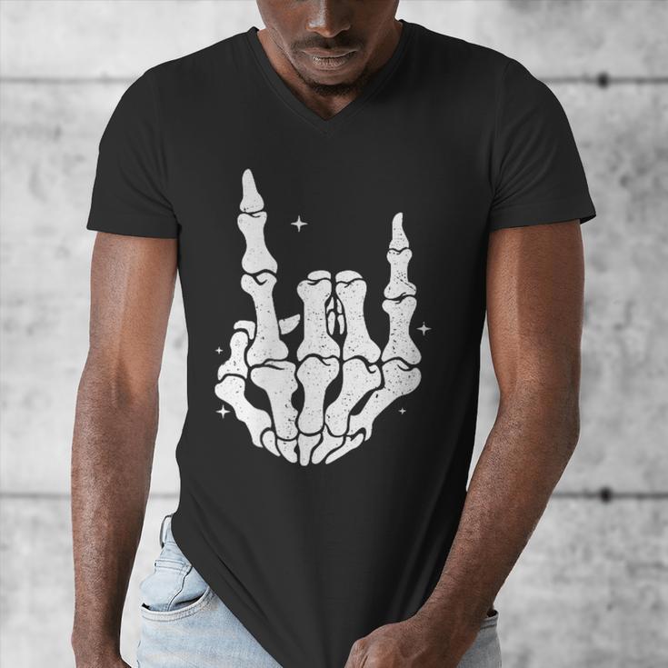 Just A Dad Who Always Came Back 2 Sided Skeleton Men's V-Neck T-Shirt