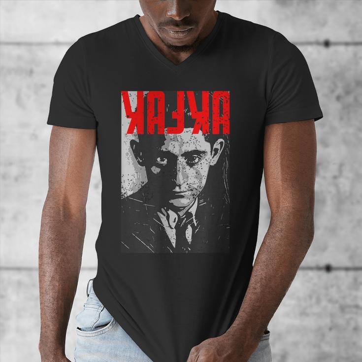 Kafka Franz Portrait Books And Literature Men's V-Neck T-Shirt