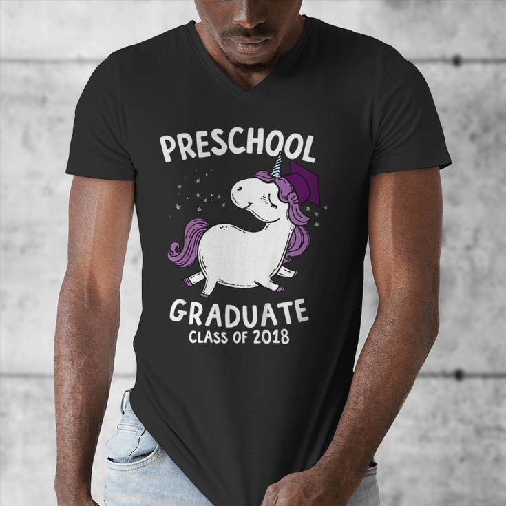 Kids Class Of 2018 Unicorn Preschool Graduation For Girls Men's V-Neck T-Shirt