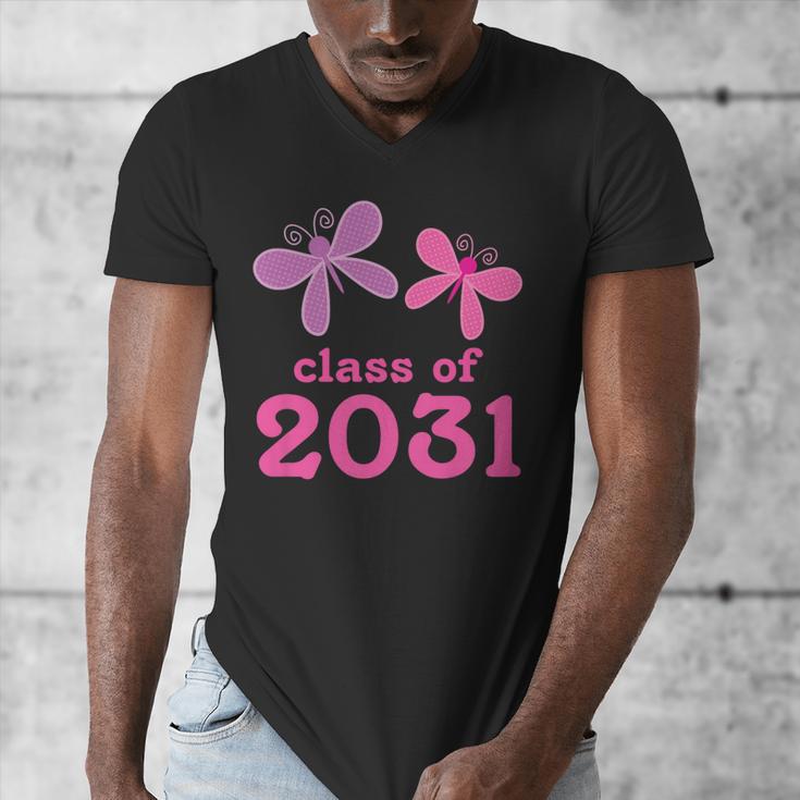 Kids Class Of 2031 Kindergarten Girls Graduation T-Shirt Men's V-Neck T-Shirt
