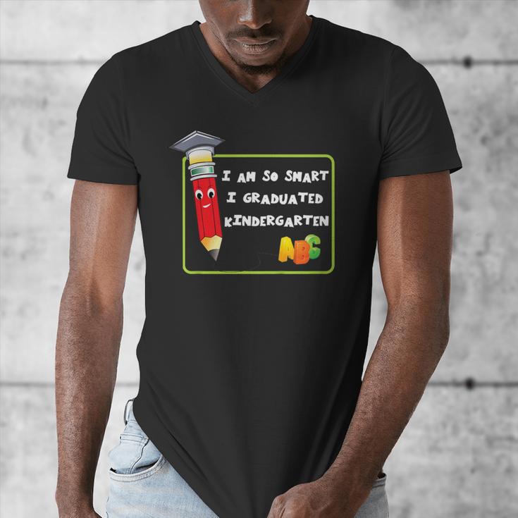 Kids Kindergarten Graduation Humor I'm So Smart I Graduated Men's V-Neck T-Shirt