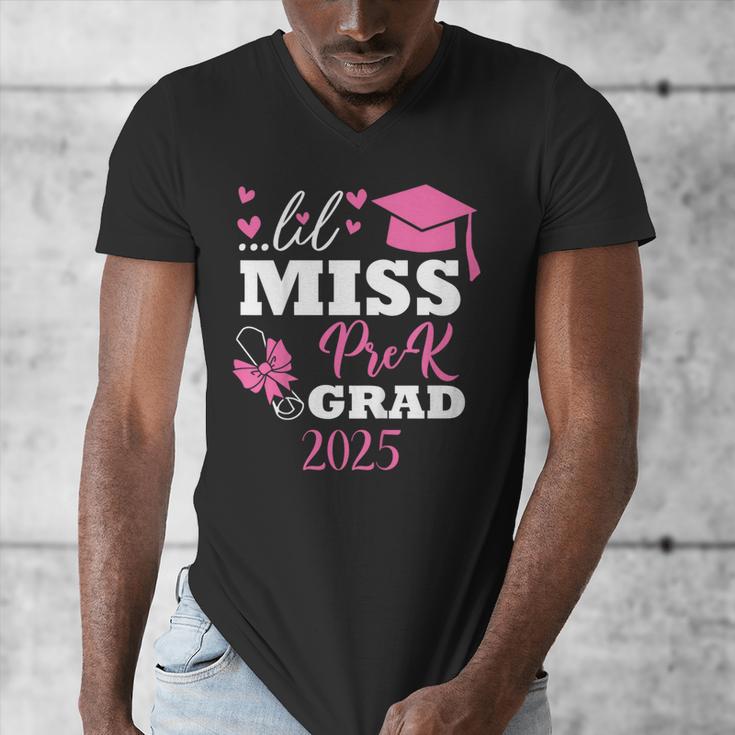 Kids Little Miss Pre-K Grad Preschool Prek Graduation 2025 Men's V-Neck T-Shirt