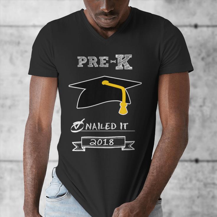 Kids Pre-K School Graduation Nailed It 2018 TShirt Boy Girl Men's V-Neck T-Shirt