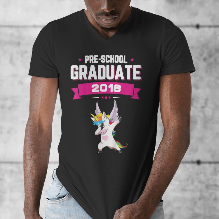 Kids Preschool Graduate 2018 Unicorn Dab Graduation Pre-K TShirt Men's V-Neck T-Shirt