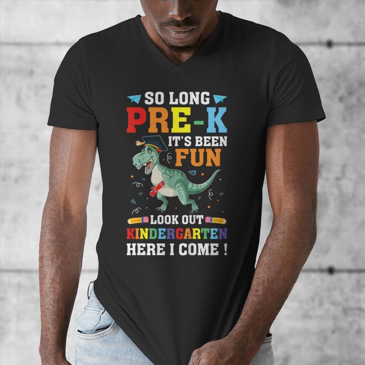 Kids So Long Pre-K Preschool Graduation Kindergarten Here I Come Men's V-Neck T-Shirt